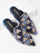 Shein Triangle Pattern Pointed Toe Flats