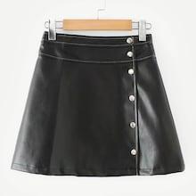 Shein Button Through Pu Skirt
