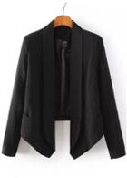 Rosewe Hot Sale Long Sleeve Turndown Collar Black Suit