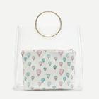 Shein Double Ring Handle Clear Bag With Inner Clutch