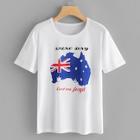 Shein Australia Flag Print Tee