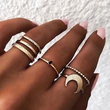 Shein Moon Detail Ring Set 5pcs