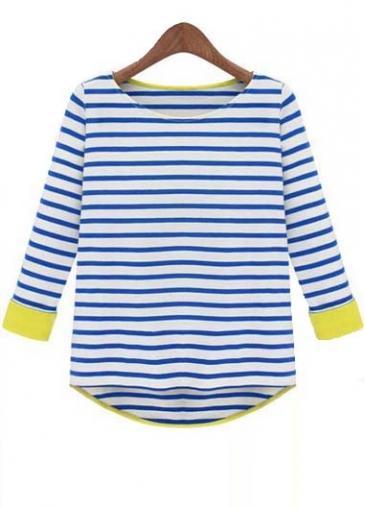 Rosewe Hot Sale Round Neck Striped Dress For Lady