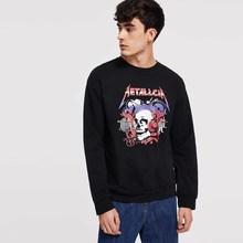 Shein Men Letter Halloween Print Pullover