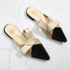 Shein Knot Design Pointed Toe Slippers