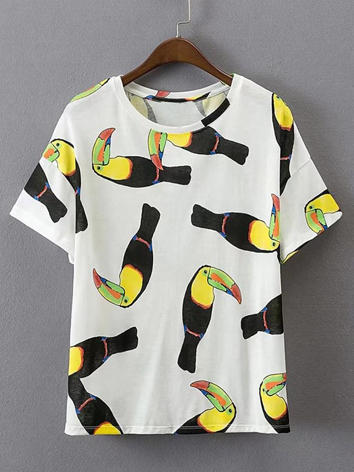 Shein Animal Print Cute Tee
