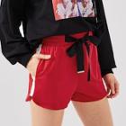 Shein Elastic Waist Curved Hem Shorts