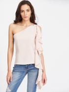 Shein One Shoulder Ruffle Trim Top