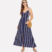 Shein Fit & Flare Striped Cami Dress