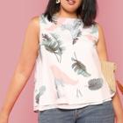 Shein Plus Tropical Print Shell Top