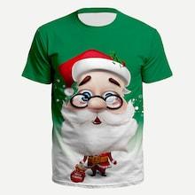 Shein Men Christmas Santa Claus Print Tee