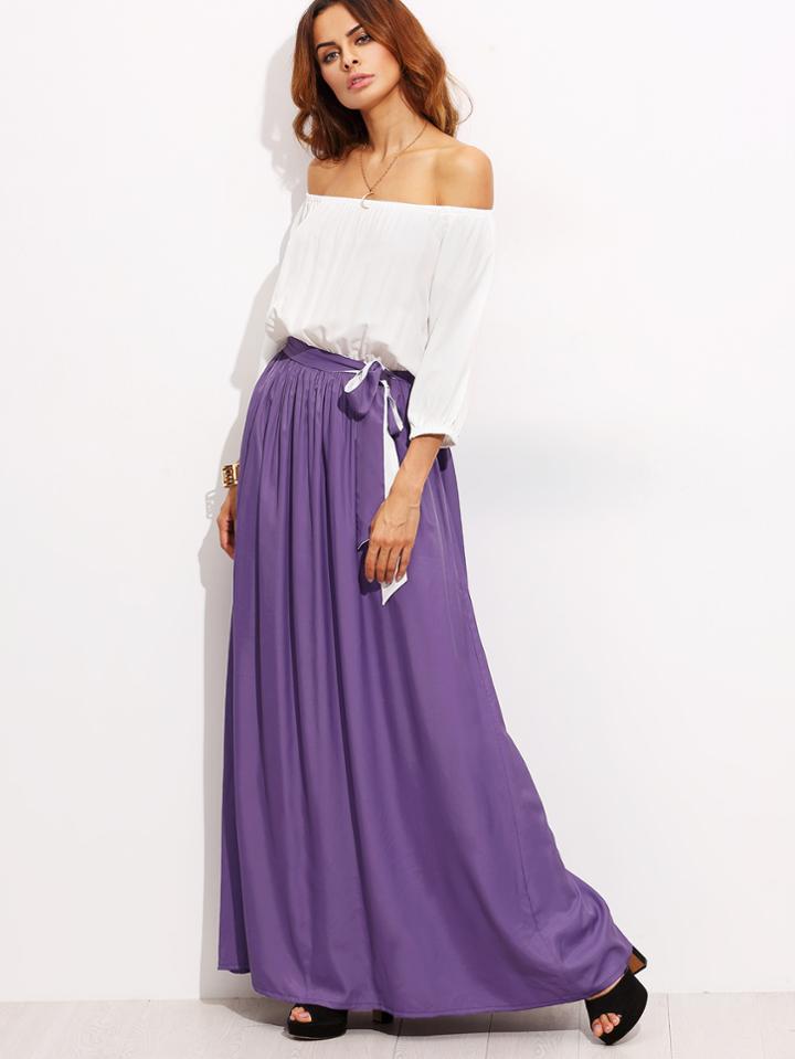 Shein Color Block Tie Waist Convertible Maxi Dress