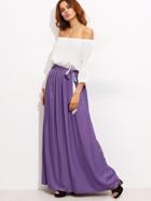 Shein Color Block Tie Waist Convertible Maxi Dress