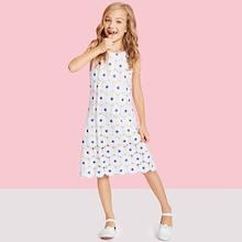 Shein Girls Sleeveless Daisy Lace Dress
