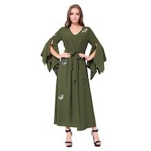 Shein Butterfly Embroidered Butterfly Sleeve Dress
