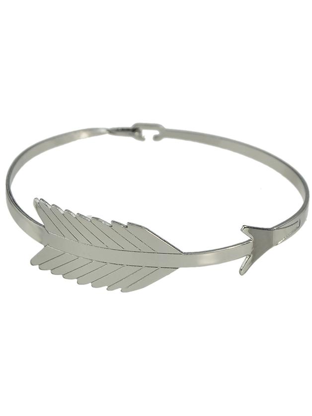 Shein Silver Simple Leaf Shape Metal Bracelet For Women