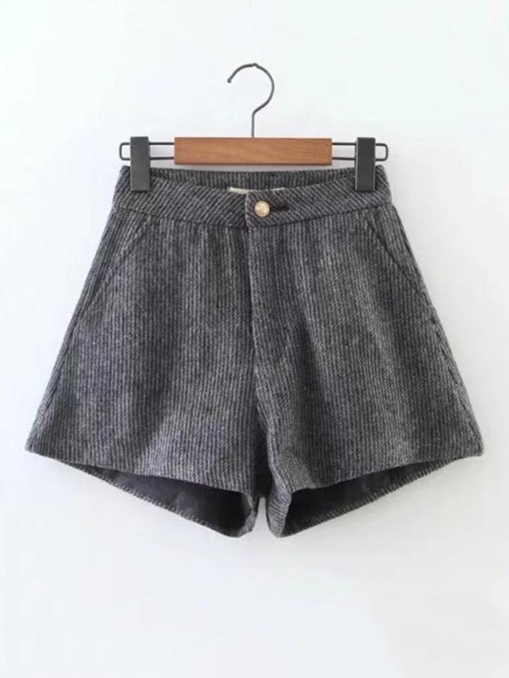 Shein High Waist Corduroy Shorts