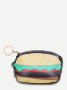 Shein Hamburger Print Zipper Closure Wallet
