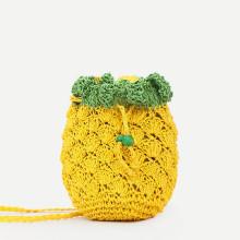 Shein Pineapple Shape Woven Bag