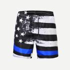 Shein Men Star And Striped Print Drawstring Beach Shorts