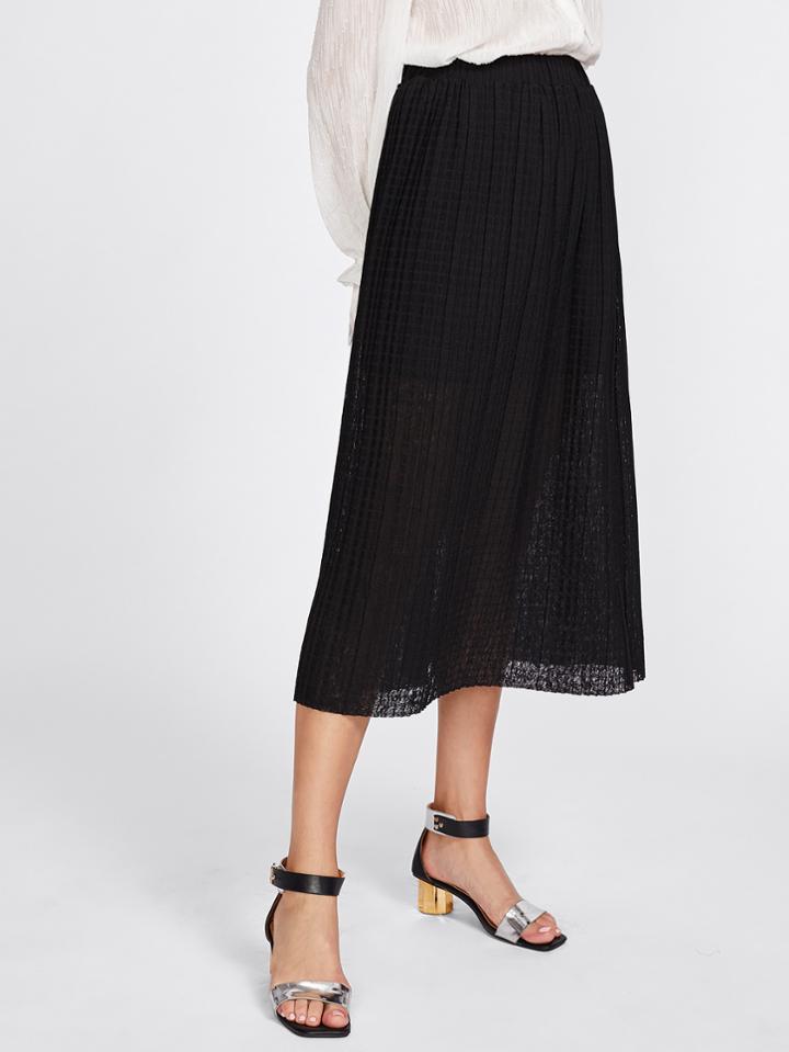 Shein Mesh Box Pleated Skirt