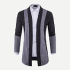 Shein Men Contrast Panel Cardigan