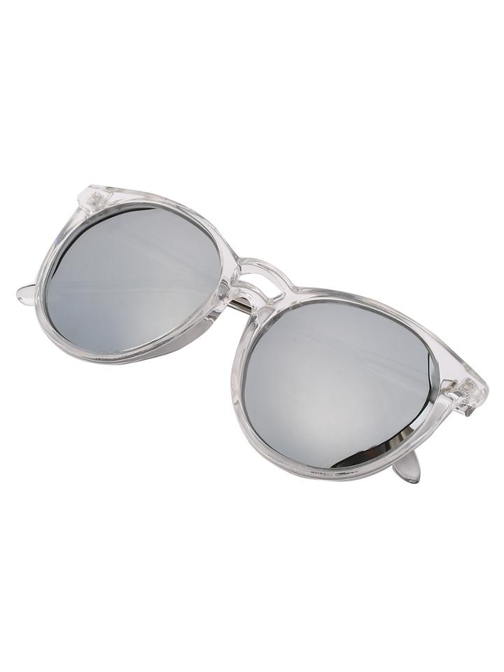 Shein Transparent Frame Wire-core Sunglasses
