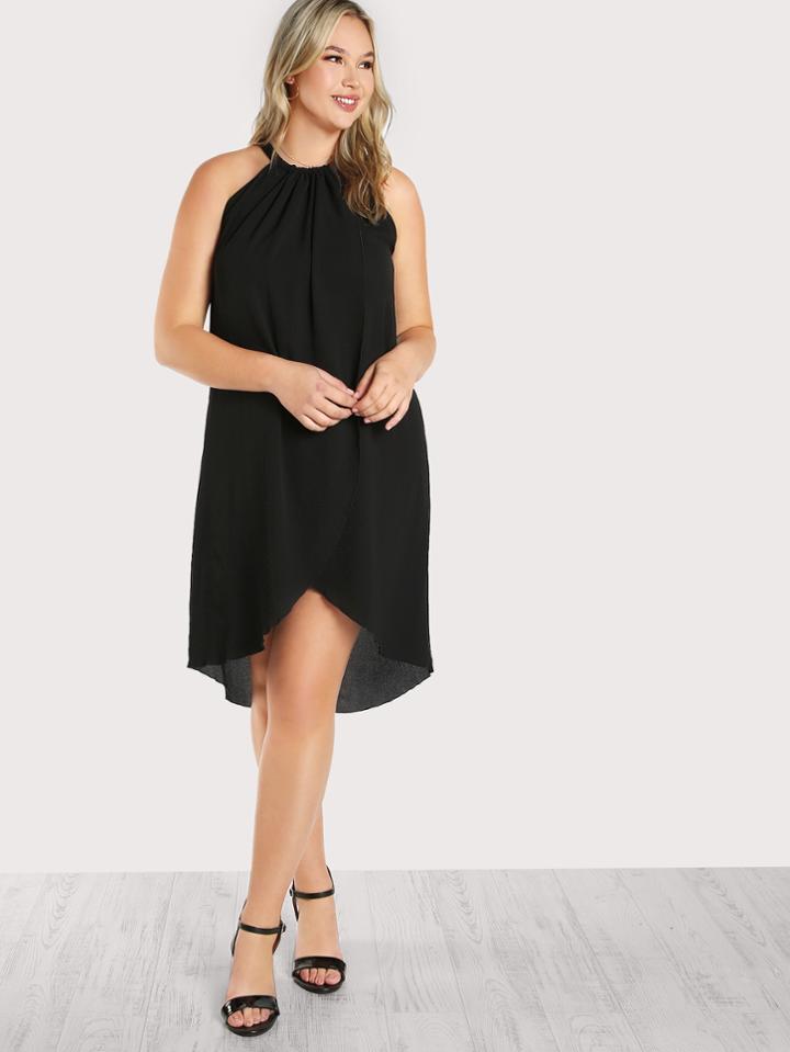 Shein Flowy Chiffon Overlap Dress