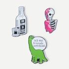 Shein Skeleton & Animal Brooch Set 3pcs