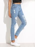 Shein Ripped Ankle Jeans