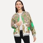 Shein Mixed Print Bomber Jacket
