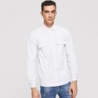 Shein Men Symmetric Pocket Front Striped Shirt