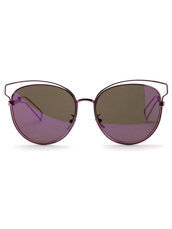 Shein Purple Cutout Frame Cat Eye Sunglasses