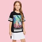 Shein Girls Mixed Print T-shirt Dress