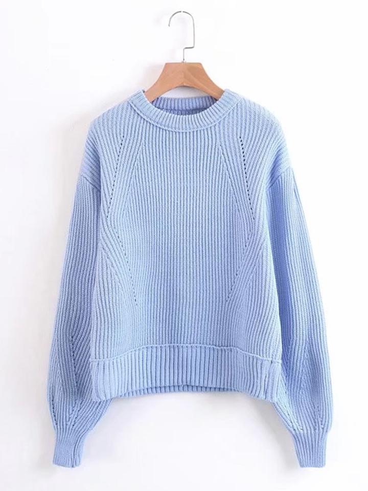 Shein Ribbed Trim Drop Shoulder Sweater