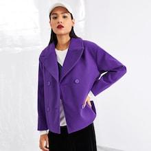 Shein Double Breasted Short Coat