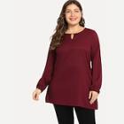 Shein Plus Solid Blouse