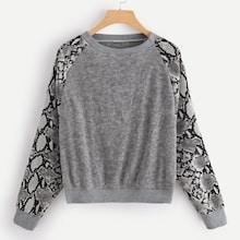 Shein Snake Skin Print Sweatshirt