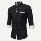 Shein Men Grid Collar Button Up Shirt