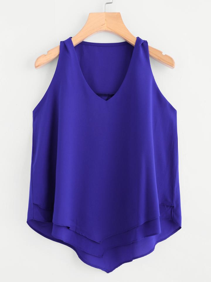 Shein Handkerchief Hem Layered Tank Top