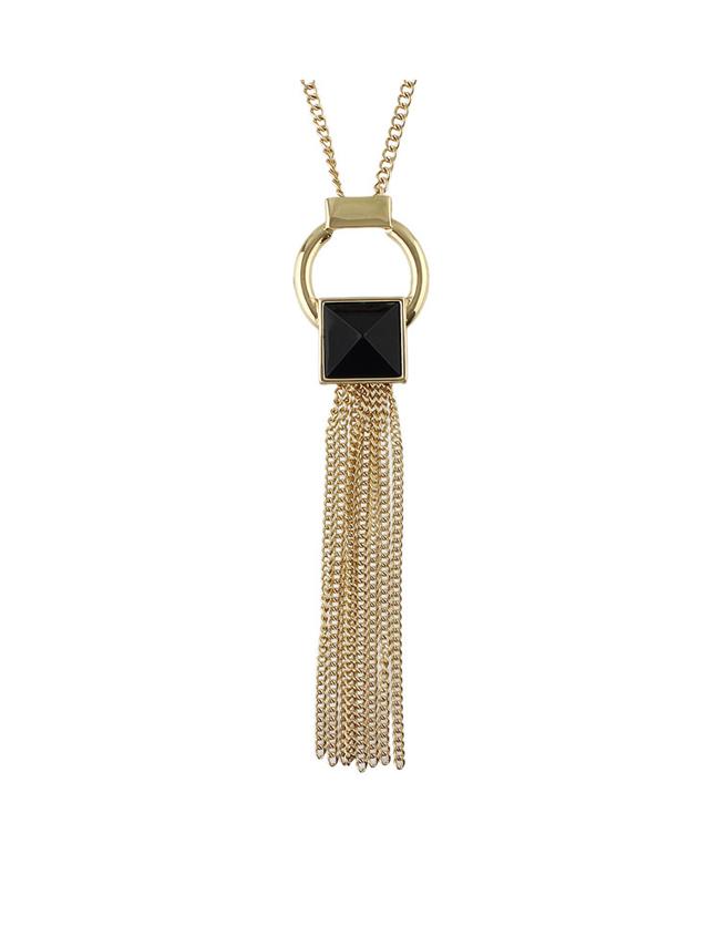 Shein Gold Plated Long Chain Necklace