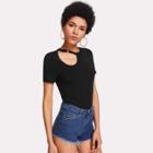 Shein Cutout O-ring Detail Top