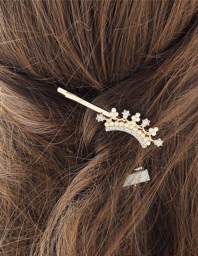 Shein Rhinestone Crown Shape Hair Clip