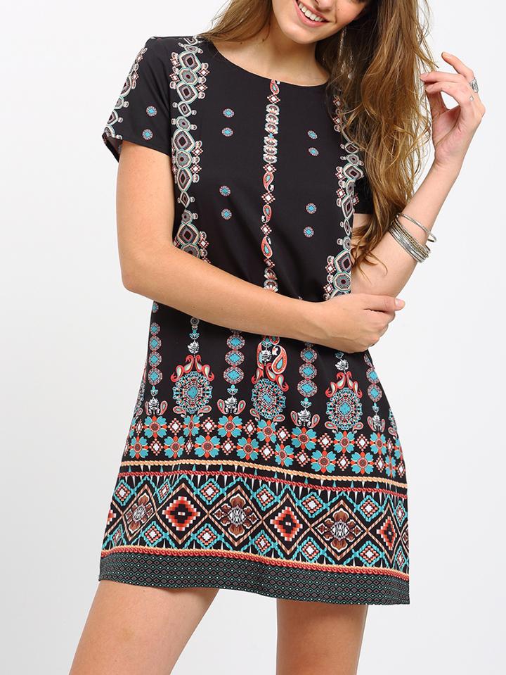 Shein Aztec Print Boho Dress