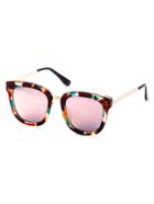 Shein Multicolor Frame Metal Trim Sunglasses