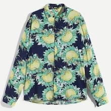 Shein Men Button Front Pineapple Print Shirt
