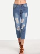 Shein Ripped 3/4 Length Jeans