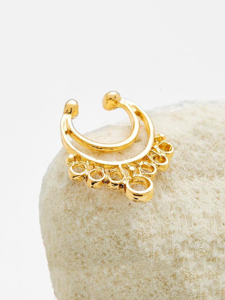 Shein Gold Cutout Nose Ring