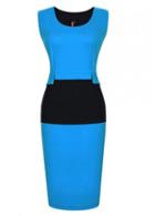 Rosewe Amazing Color Blocking Sleeveless Tight Dress For Lady