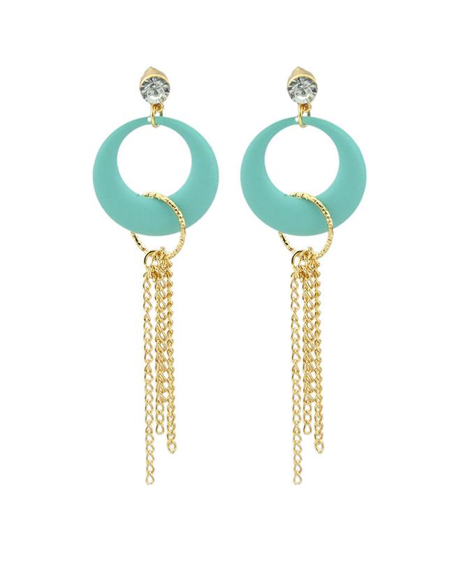 Shein Rhinestone Chain Long Drop Earrings